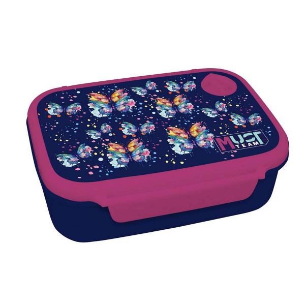 Φαγητοδοχείο 800ml & Παγούρι 500ml Must Butterfly 000586471