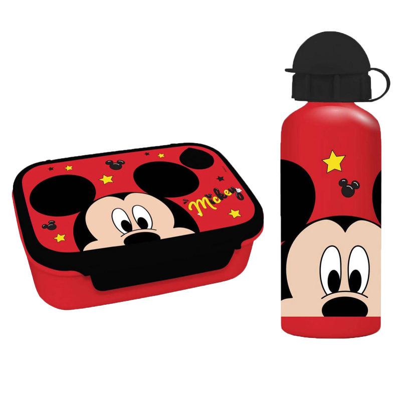 Φαγητοδοχείο 800ml & Παγούρι 500ml Must Mickey 000564930
