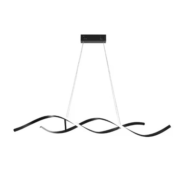 Φωτιστικό Οροφής Δίφωτο LED 3 CCT Homelighting Queen Black 77-50646