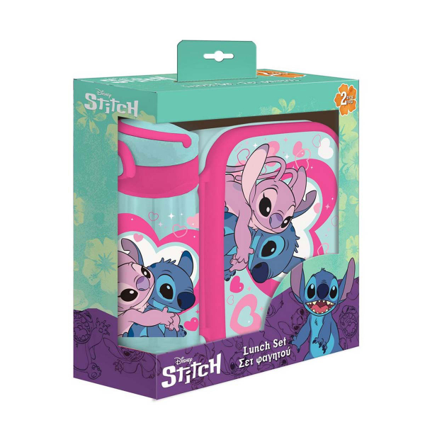 Φαγητοδοχείο 800ml & Παγούρι 500ml Must Lilo & Stitch 000565109