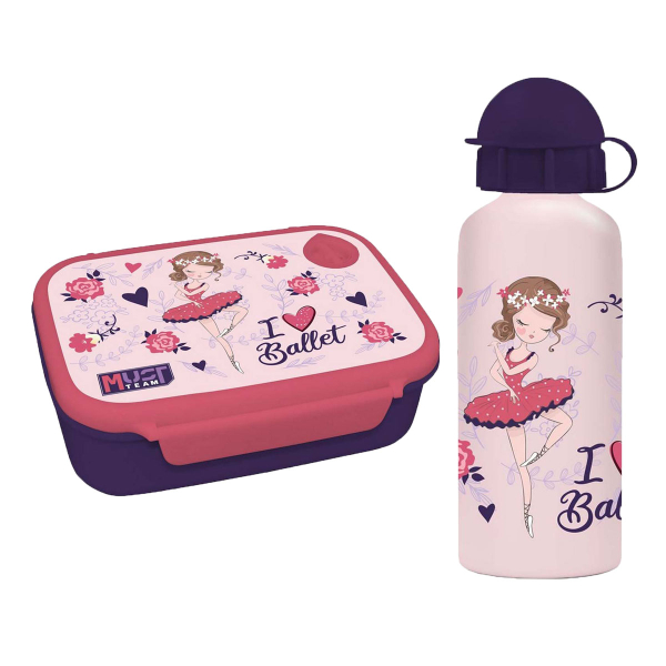 Φαγητοδοχείο 800ml & Παγούρι 500ml Must I Love Ballet 000586456