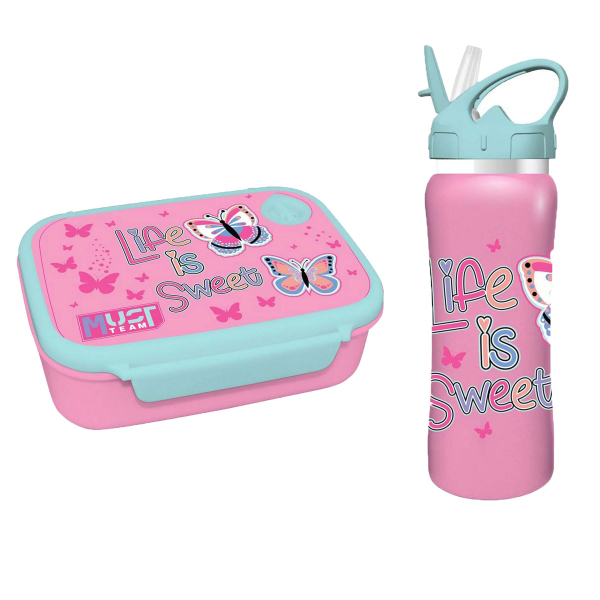 Φαγητοδοχείο 800ml & Παγούρι 500ml Must Life Is Sweet 000586470