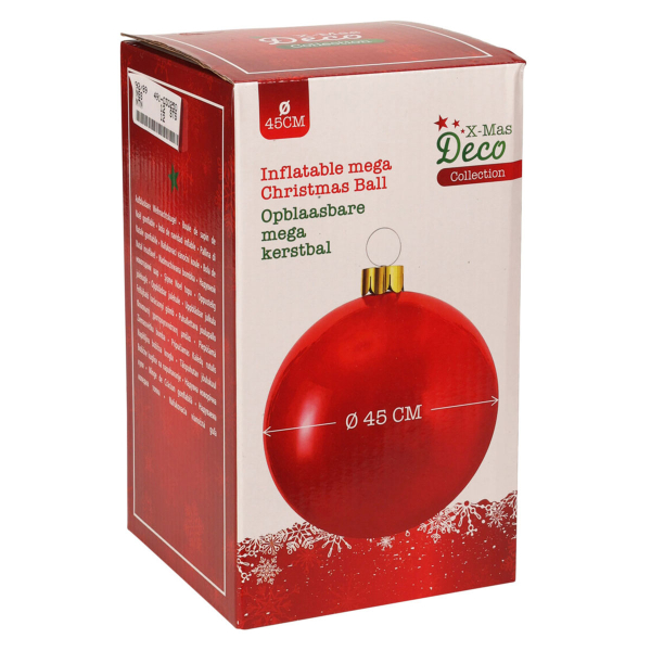 Χριστουγεννιάτικη Μπάλα Φουσκωτή (Φ45) K-M Red 491030250