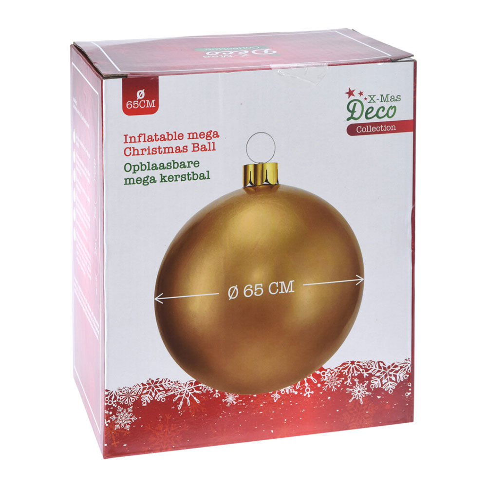 Χριστουγεννιάτικη Μπάλα Φουσκωτή (Φ65) K-M Gold 491030270 Home Χριστουγεννιάτικα Διακοσμητικά Spitishop