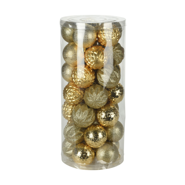 Χριστουγεννιάτικες Μπάλες (Σετ 35τμχ) K-M Gold AVS101700