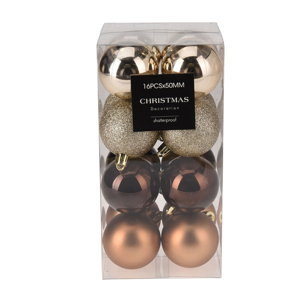 Χριστουγεννιάτικες Μπάλες (Σετ 16τμχ) K-M Amber AVS100440