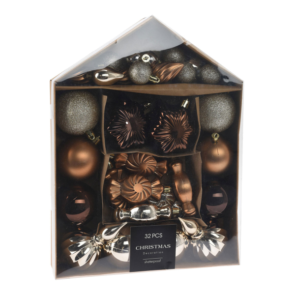 Χριστουγεννιάτικα Στολίδια (Σετ 32τμχ) K-M Amber CAN303740