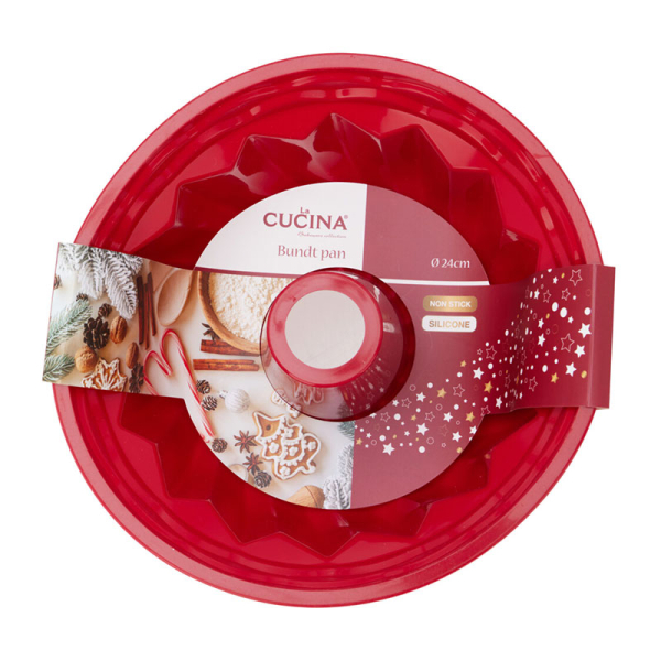 Χριστουγεννιάτικη Φόρμα Κέικ Σιλικόνης Στρογγυλή (Φ24x10.5) K-M 170492970 (Τυχαία Επιλογή Χρώματος)