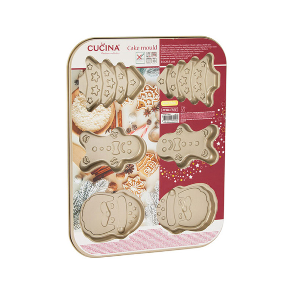 Χριστουγεννιάτικη Φόρμα Για 6 Κεκάκια (33.5x26.5x2.5) K-M 170492810