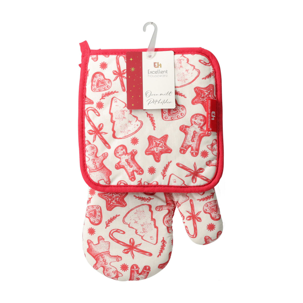 Χριστουγεννιάτικο Γάντι + Πιάστρα Κουζίνας (Σετ) K-M 170492510