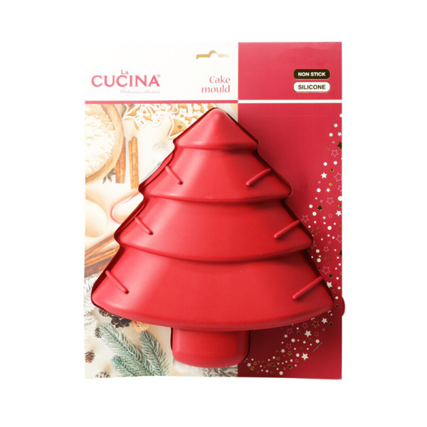 Χριστουγεννιάτικη Φόρμα Κέικ Σιλικόνης (24x27x4) K-M Xmas Tree Red 170492980 (Τυχαία Επιλογή Χρώματος)