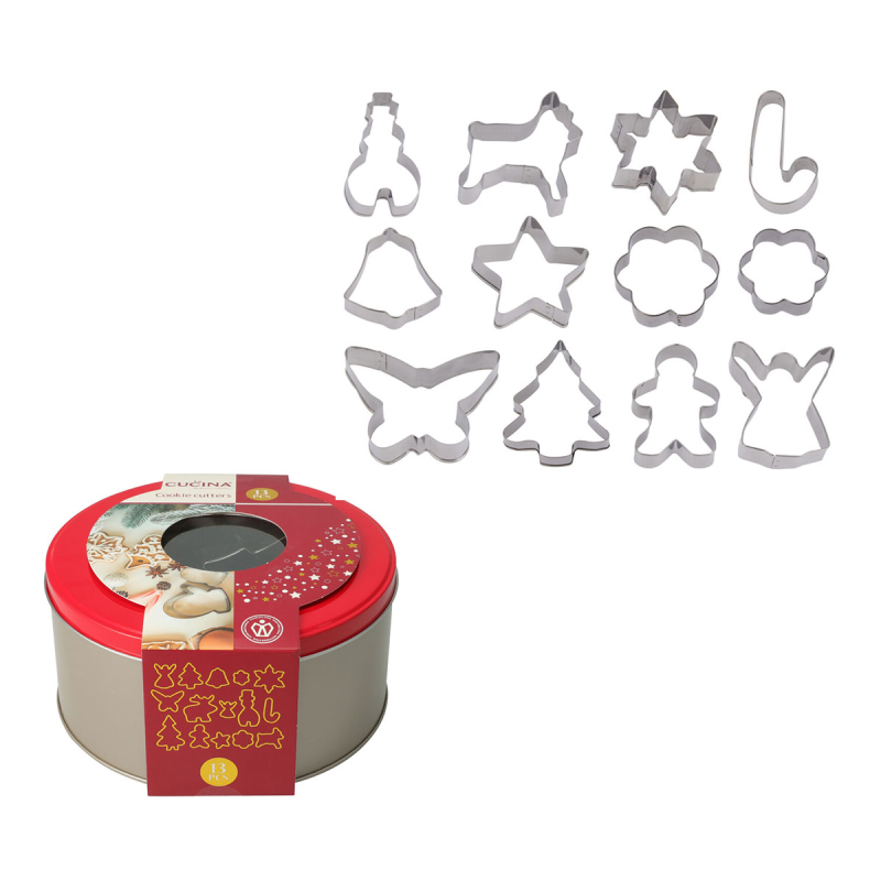 Χριστουγεννιάτικα Κουπ Πατ Ανοξείδωτα (Σετ 13τμχ) Σε Κουτί K-M 170493000