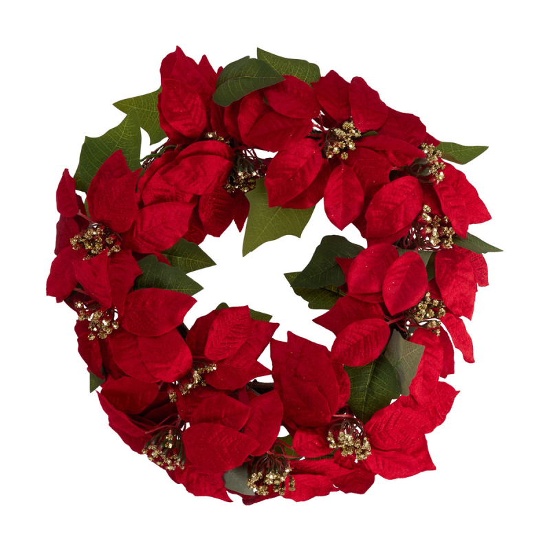 Χριστουγεννιάτικο Στεφάνι (Φ45) K-M Poinsettia MT1001060