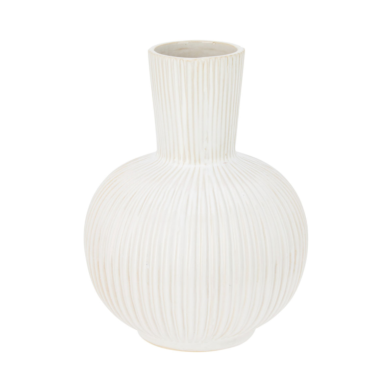 Διακοσμητικό Βάζο (Φ16x21) K-M Cream APF670220