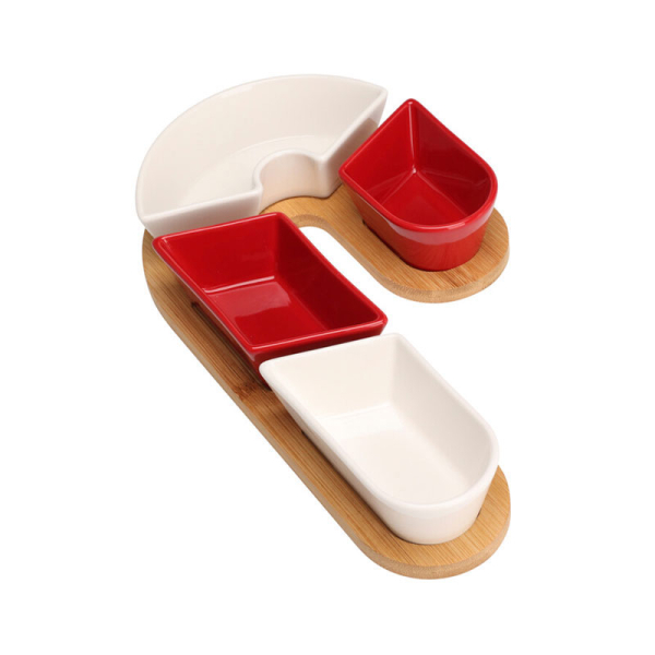 Χριστουγεννιάτικη Ορντεβιέρα Σερβιρίσματος 4 Θέσεων (29x17x4.5) K-M Candy Cane 210001390