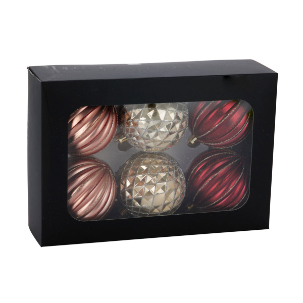 Χριστουγεννιάτικες Μπάλες (Σετ 6τμχ) K-M Pink AWR414130