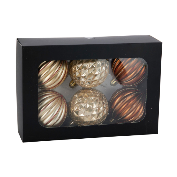 Χριστουγεννιάτικες Μπάλες (Σετ 6τμχ) K-M Brown AWR414140