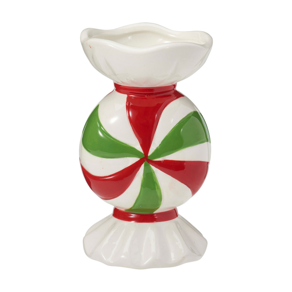 Χριστουγεννιάτικο Βάζο (Φ8x14) K-M Striped APF671040