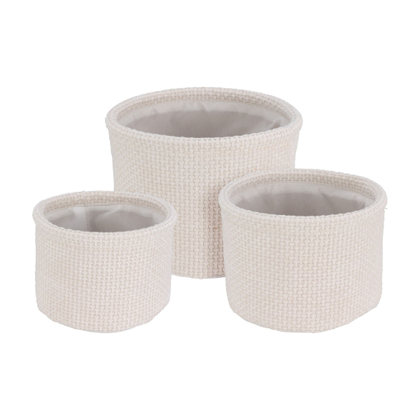 Καλάθια Αποθήκευσης (Σετ 3τμχ) K-M Cream AAE444260