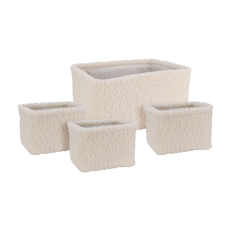 Καλάθια Αποθήκευσης (Σετ 4τμχ) K-M Teddy White AAE444270