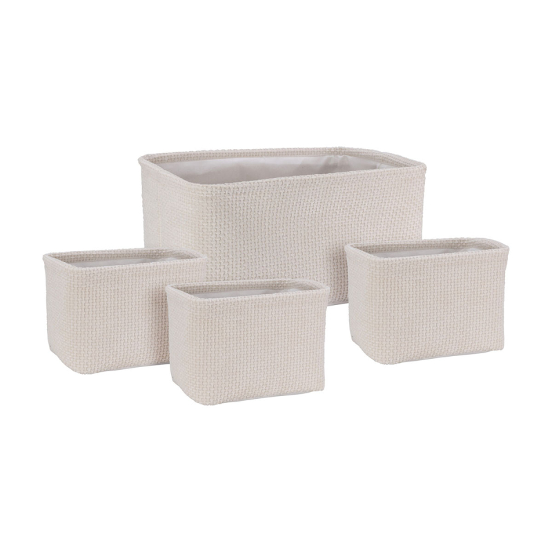 Καλάθια Αποθήκευσης (Σετ 4τμχ) K-M Cream AAE444280
