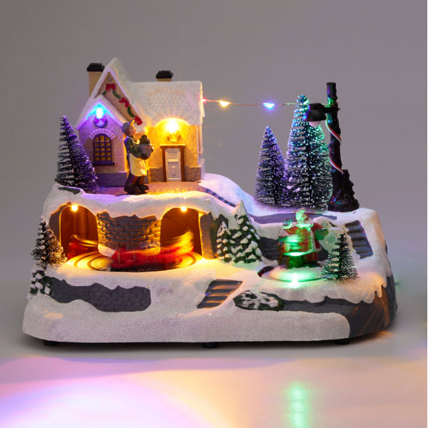 Χριστουγεννιάτικο Χωριό Με Led & Κίνηση (23.5x16x17) K-M Train ACD911520