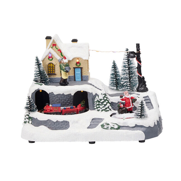 Χριστουγεννιάτικο Χωριό Με Led & Κίνηση (23.5x16x17) K-M Train ACD911520