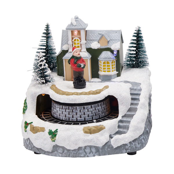 Χριστουγεννιάτικο Χωριό Με Led & Κίνηση (12.8x12x13) K-M Boy ACD911620