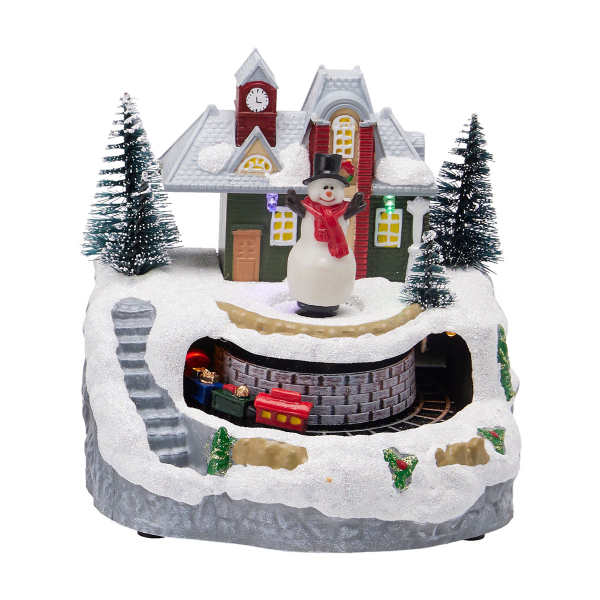 Χριστουγεννιάτικο Χωριό Με Led & Κίνηση (12.8x12x13) K-M Snowman ACD911620