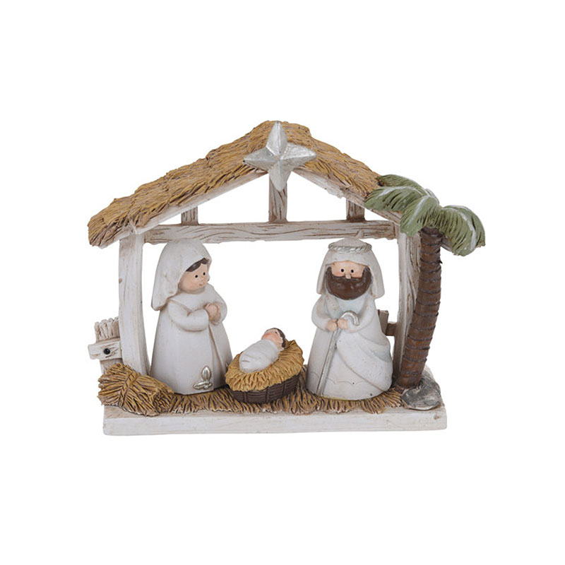 Φάτνη Με 3 Φιγούρες (13.5x5x11) K-M White ALX609010