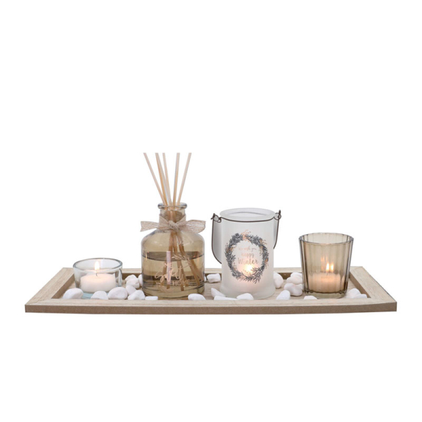 Χριστουγεννιάτικο Σετ Αρωματικών Χώρου 5τμχ K-M Beige ACC697100