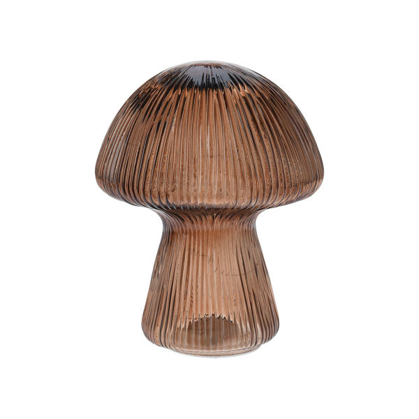 Διακοσμητικό Φωτιστικό LED Με Μπαταρία (Φ11.8x14.6) K-M Mushroom Dark Coffee ADG000010