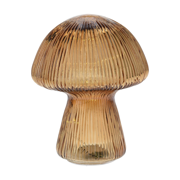 Διακοσμητικό Φωτιστικό LED Με Μπαταρία (Φ16.5x20.5) K-M Mushroom Caramel ADG000020