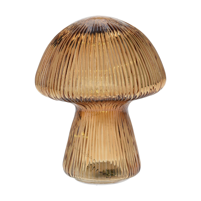 Διακοσμητικό Φωτιστικό LED Με Μπαταρία (Φ16.5x20.5) K-M Mushroom Caramel ADG000020