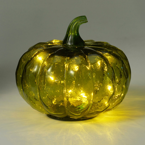 Διακοσμητικό Φωτιστικό LED Με Μπαταρία (Φ15x13) K-M Pumpkin Green ADG000250