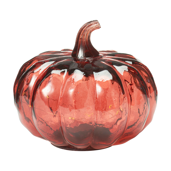 Διακοσμητικό Φωτιστικό LED Με Μπαταρία (Φ15x13) K-M Pumpkin Red ADG000250