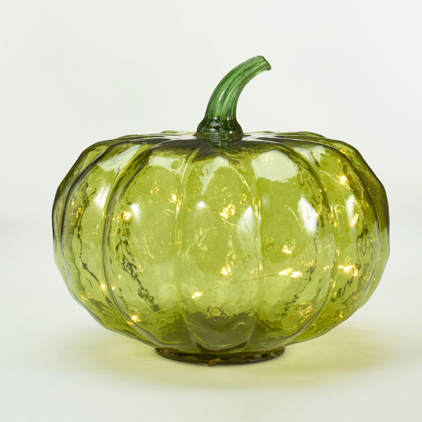 Διακοσμητικό Φωτιστικό LED Με Μπαταρία (Φ20x17) K-M Pumpkin Green ADG000260