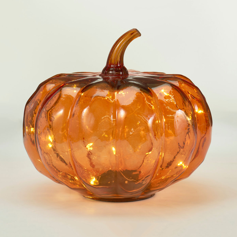 Διακοσμητικό Φωτιστικό LED Με Μπαταρία (Φ20x17) K-M Pumpkin Orange ADG000260