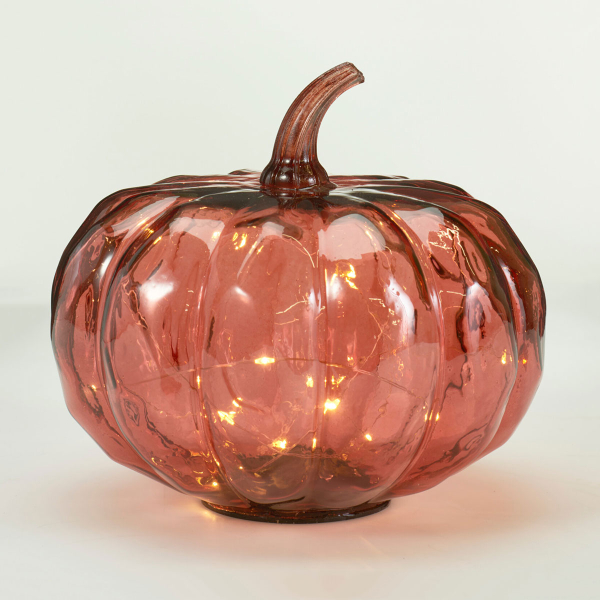 Διακοσμητικό Φωτιστικό LED Με Μπαταρία (Φ20x17) K-M Pumpkin Red ADG000260