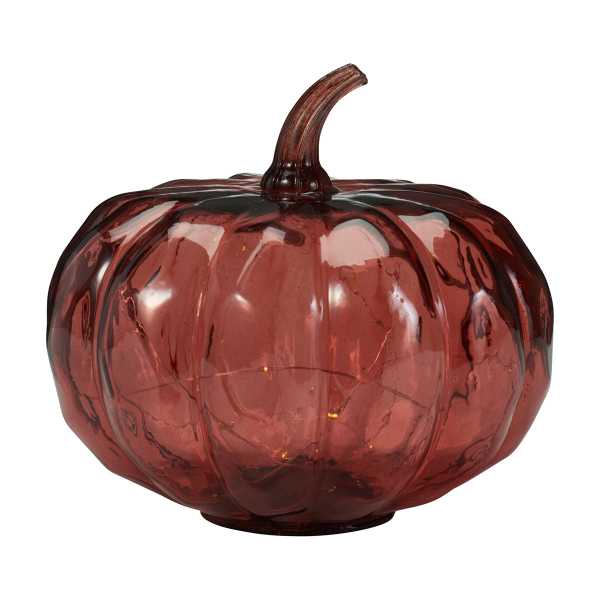 Διακοσμητικό Φωτιστικό LED Με Μπαταρία (Φ20x17) K-M Pumpkin Red ADG000260