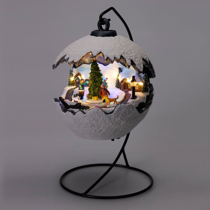 Χριστουγεννιάτικο Χωριό Με Led & Κίνηση (Φ20x23.5) K-M Xmas Tree ABG162250