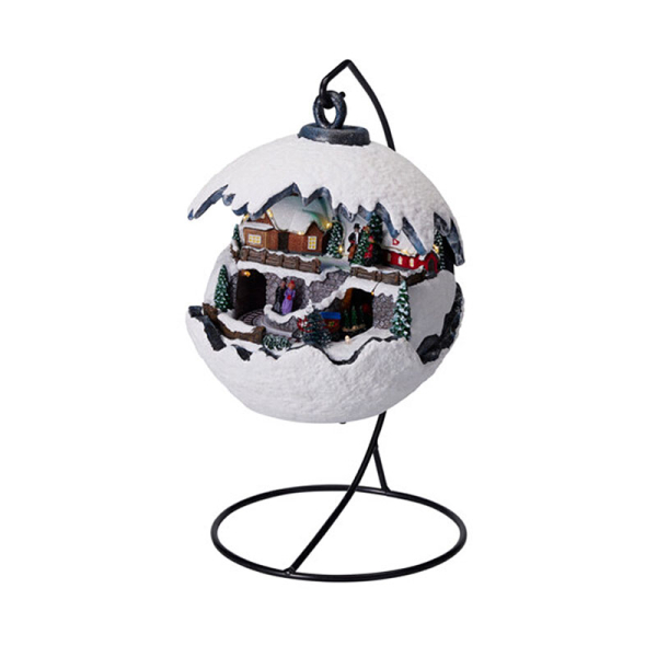 Χριστουγεννιάτικο Χωριό Με Led & Κίνηση (Φ20x23.5) K-M Xmas Train ABG162250