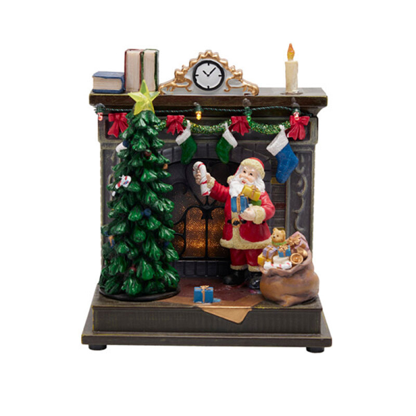 Χριστουγεννιάτικο Διακοσμητικό Με Led & Κίνηση (16.9x12.7x20.2) K-M Fireplace Gifts AJG000010