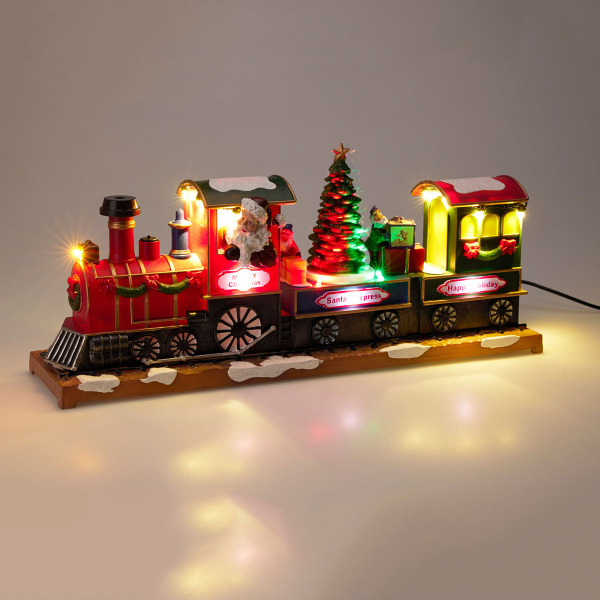 Χριστουγεννιάτικο Τρενάκι Με Led & Κίνηση (38x10.1x16.1) K-M Tree AJG000020