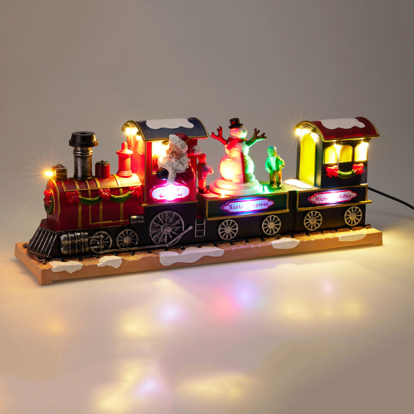Χριστουγεννιάτικο Τρενάκι Με Led & Κίνηση (38x10.1x16.1) K-M Snowman AJG000020