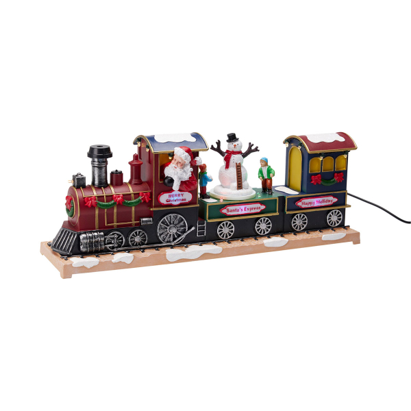 Χριστουγεννιάτικο Τρενάκι Με Led & Κίνηση (38x10.1x16.1) K-M Snowman AJG000020