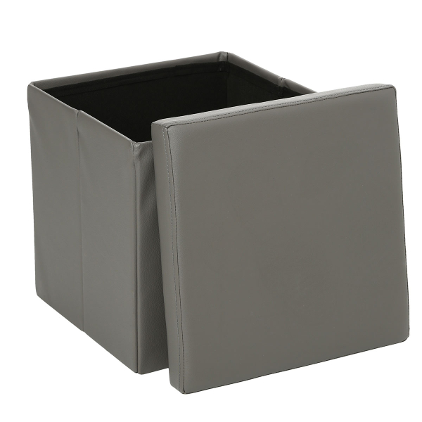 Σκαμπό Με Αποθηκευτικό Χώρο (38x38x38) A-S Fold Grey 121266B