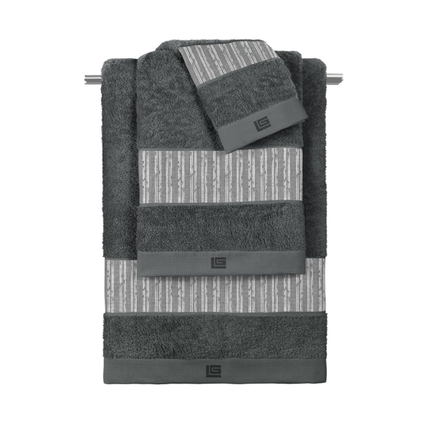 Πετσέτες Μπάνιου (Σετ 3τμχ) Guy Laroche Tudor Grey - Anthracite 500gsm