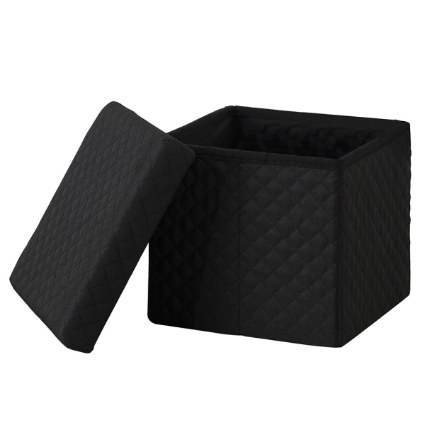 Σκαμπό Με Αποθηκευτικό Χώρο (31x31x31) F-V Folding Stool Black 167846B