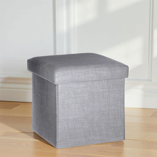 Σκαμπό Με Αποθηκευτικό Χώρο (38x38x38) A-S Tomaz Grey 140450A